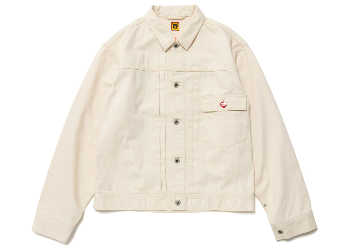 Human Made Natural Denim Work Jacket White Men's - SS23 - GB