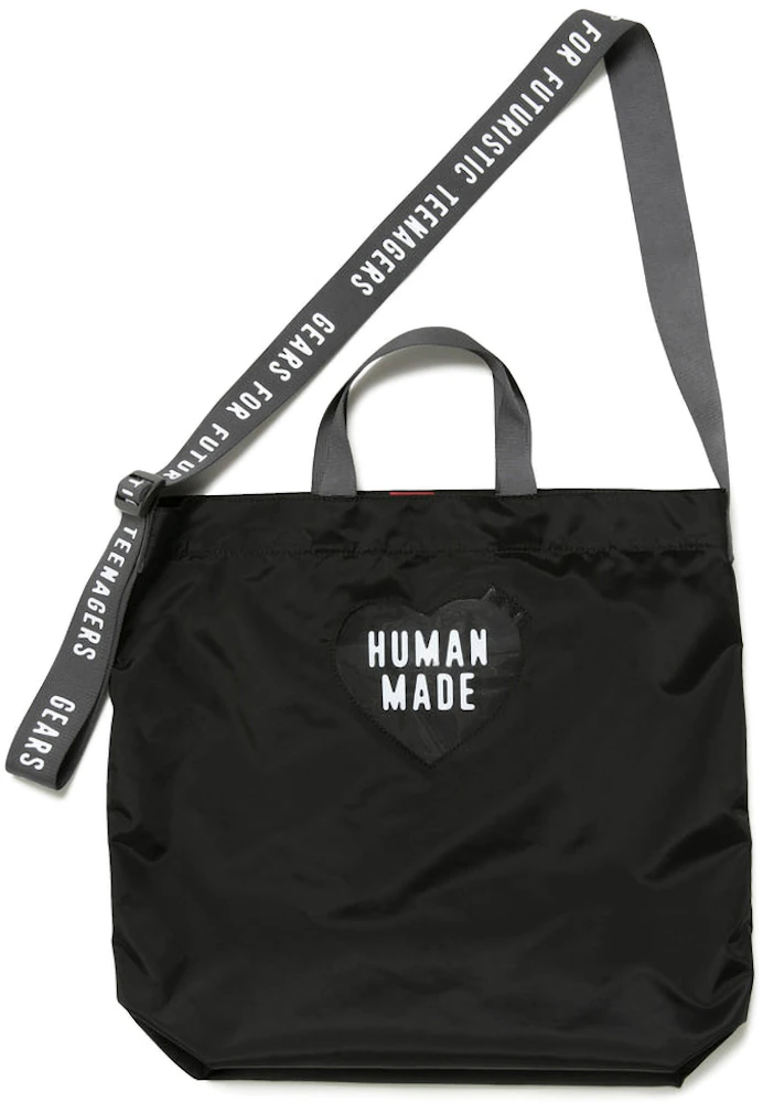 Human Made Nylon Heart 2 Way Tote Bag Black - SS23 - US