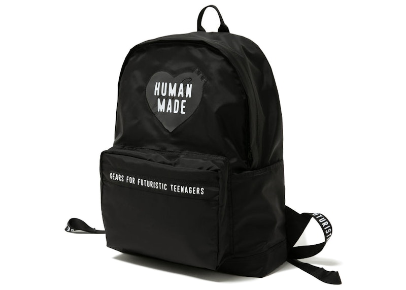 Human Made Nylon Ripstop Heart Backpack Black - FW22 - US