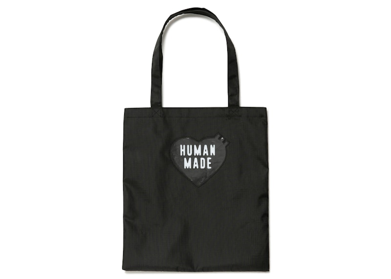 Human Made Nylon Ripstop Heart Tote Bag Black - FW22 - JP