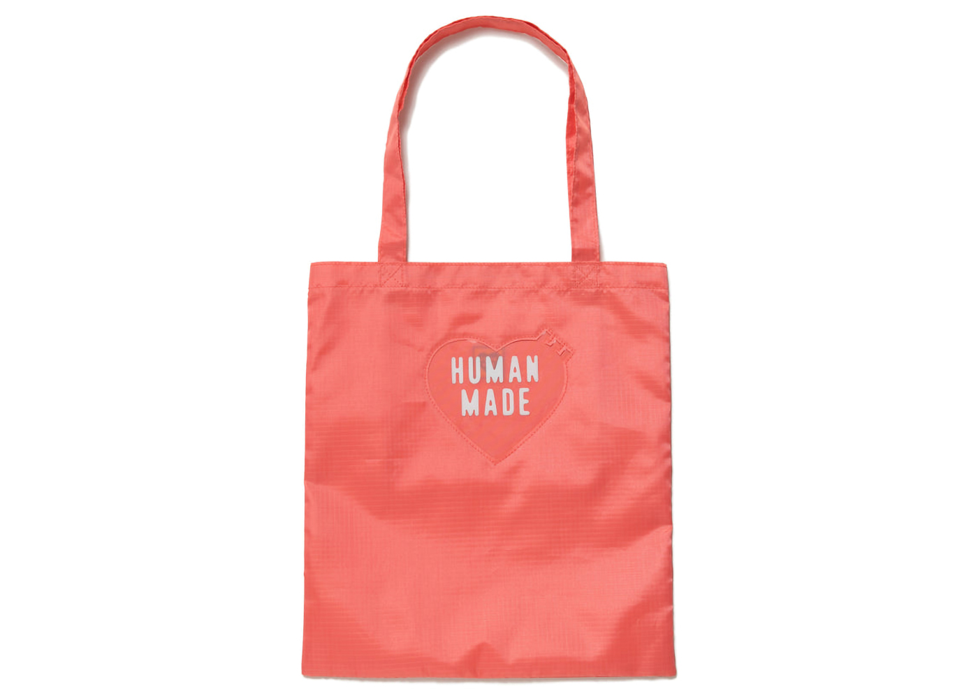 Human Made Nylon Ripstop Heart Tote Bag Pink - FW22 - US