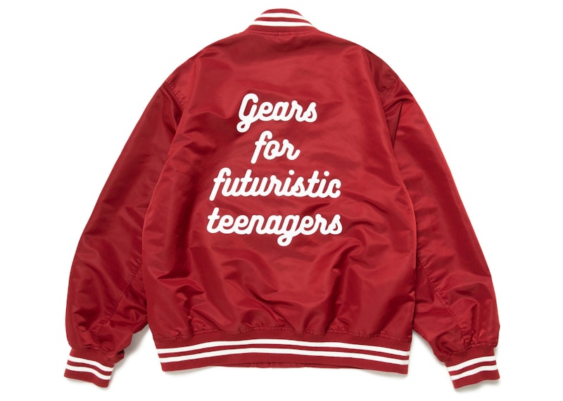 Human Made Nylon Stadium Jacket Burgundy Men's - FW22 - US