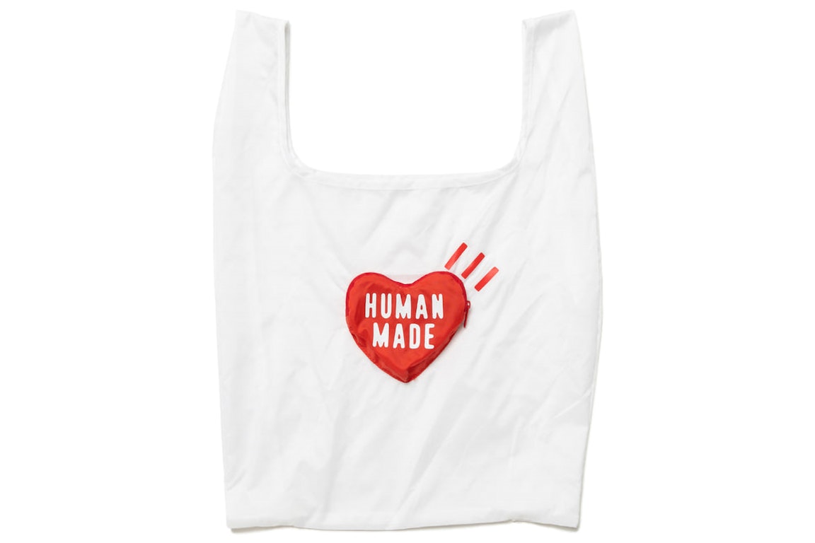 Pre-owned Human Made Packable Nylon Tote Bag White
