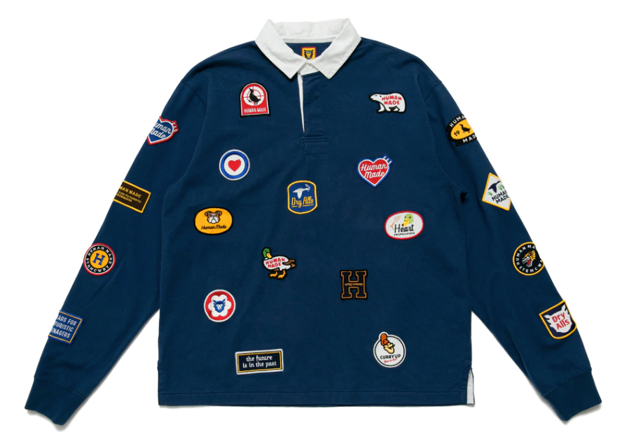 Human Made Patch Rugby Shirt Navy - SS22 - US