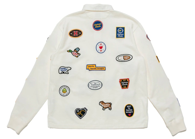 Human Made Patch Rugby Shirt White Men's - SS22 - US