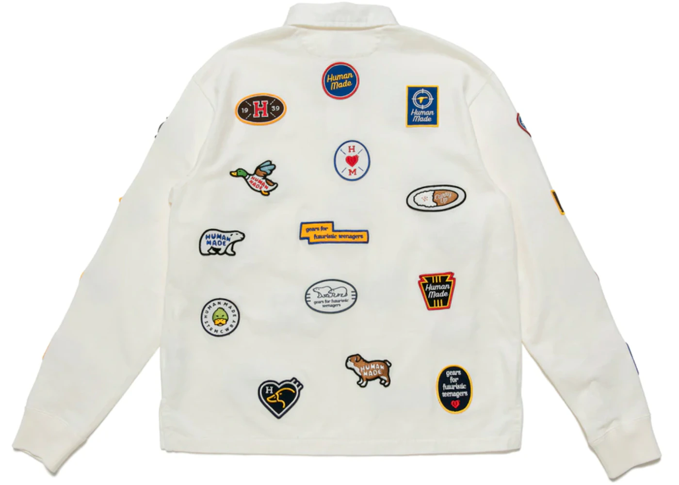 Human Made Patch Rugby Shirt White Men's - SS22 - US