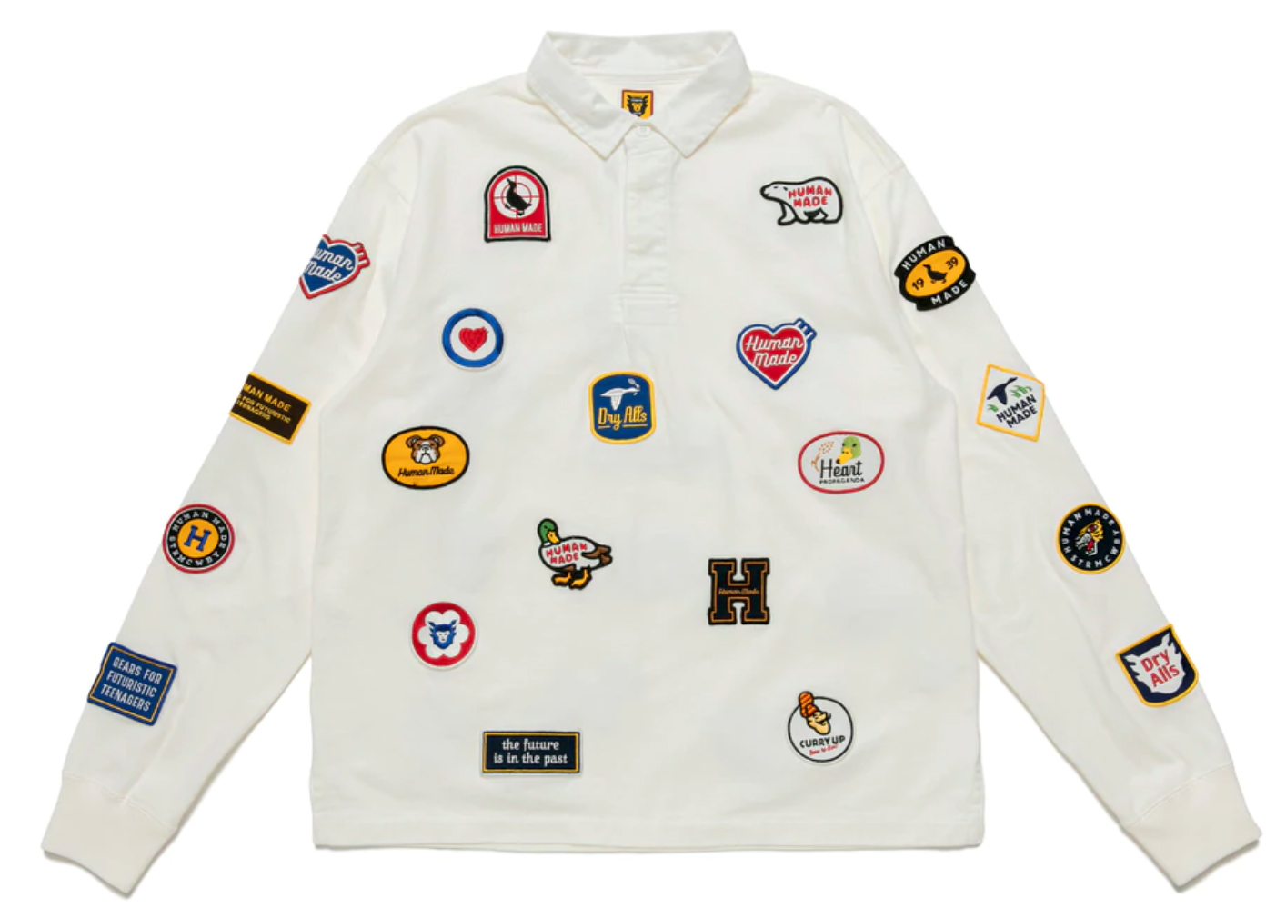 Human Made Patch Rugby Shirt White - SS22 - US