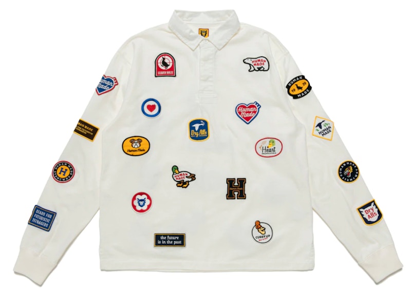 Human Made Patch Rugby Shirt White - SS22 男装- CN