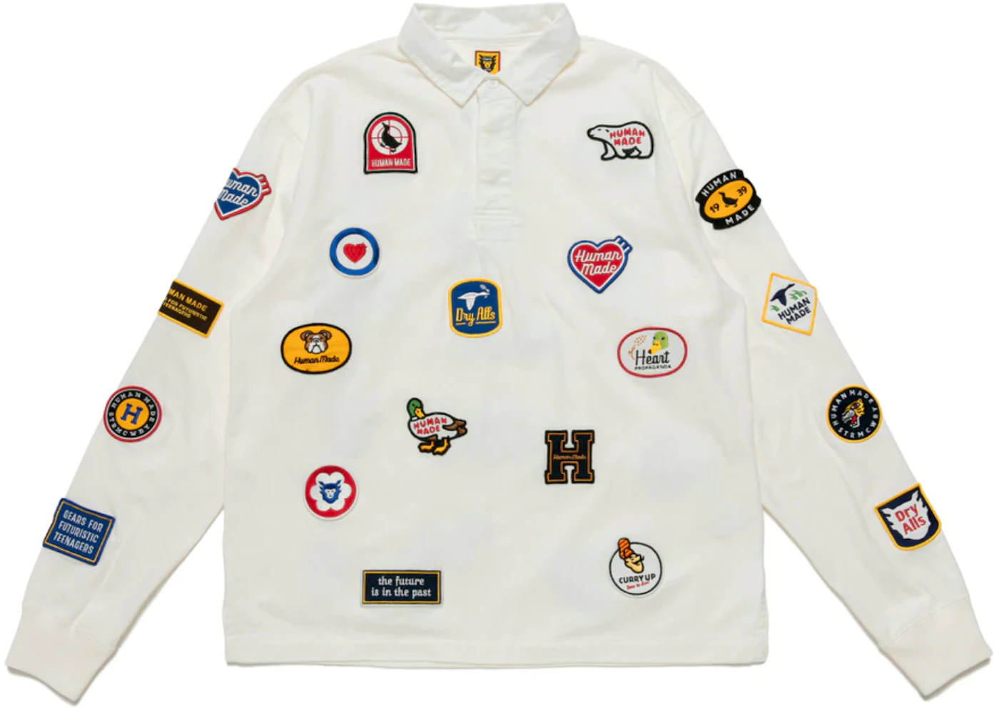 Human Made Patch Rugby Shirt White Men's - SS22 - US
