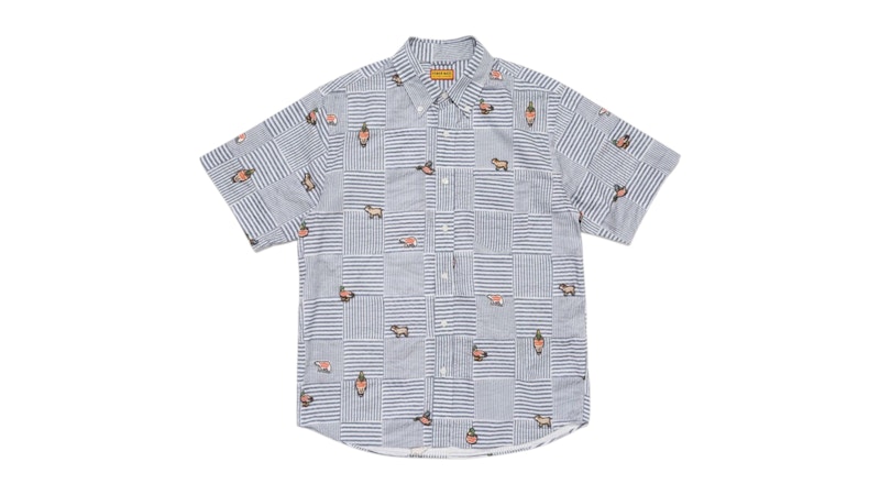 Human Made Patchwork Printed Short Sleeve Shirt Navy