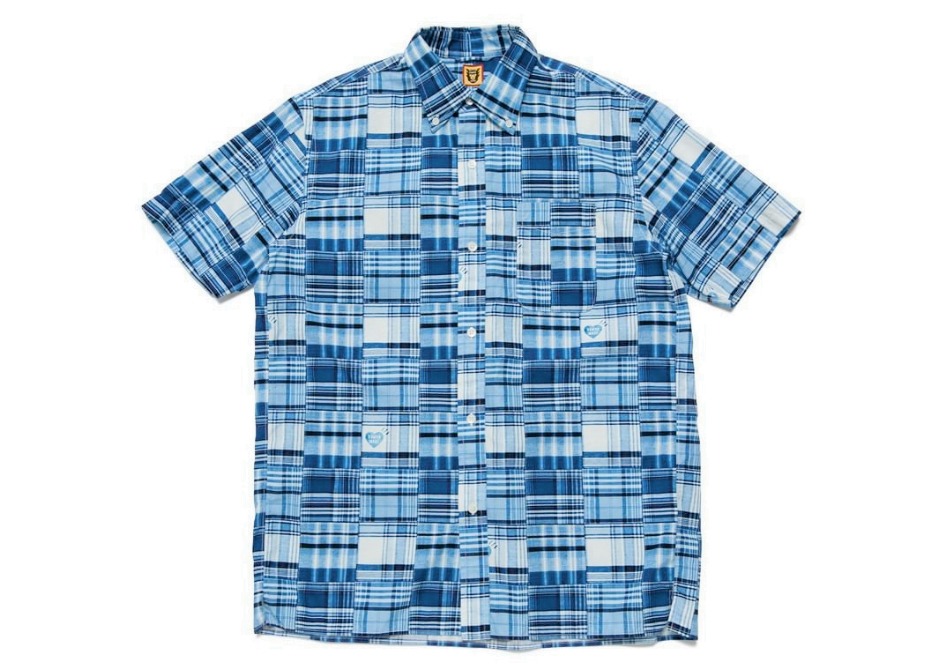 Human Made Patchwork S/S Shirt Blue Men's - SS22 - US