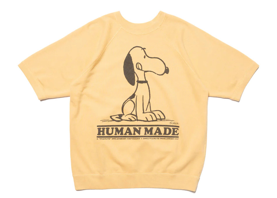 Human Made Peanuts S/S Sweatshirt Yellow Men's - SS23 - US