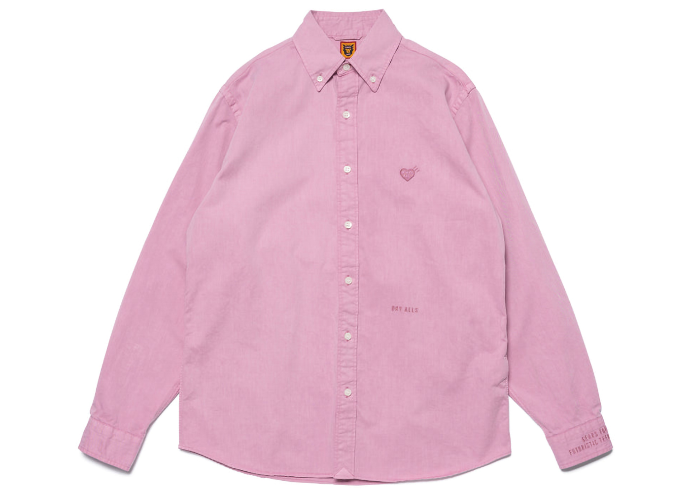 Human Made Pigment Dyed BD L/S Shirt Pink Men's - SS23 - US
