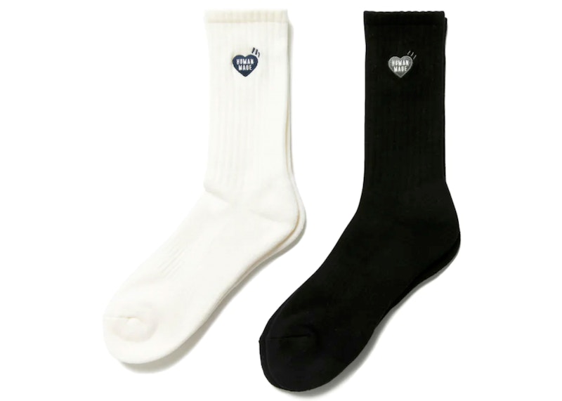 Human Made Pile Socks (Set of 2) Black White - FW22 - US