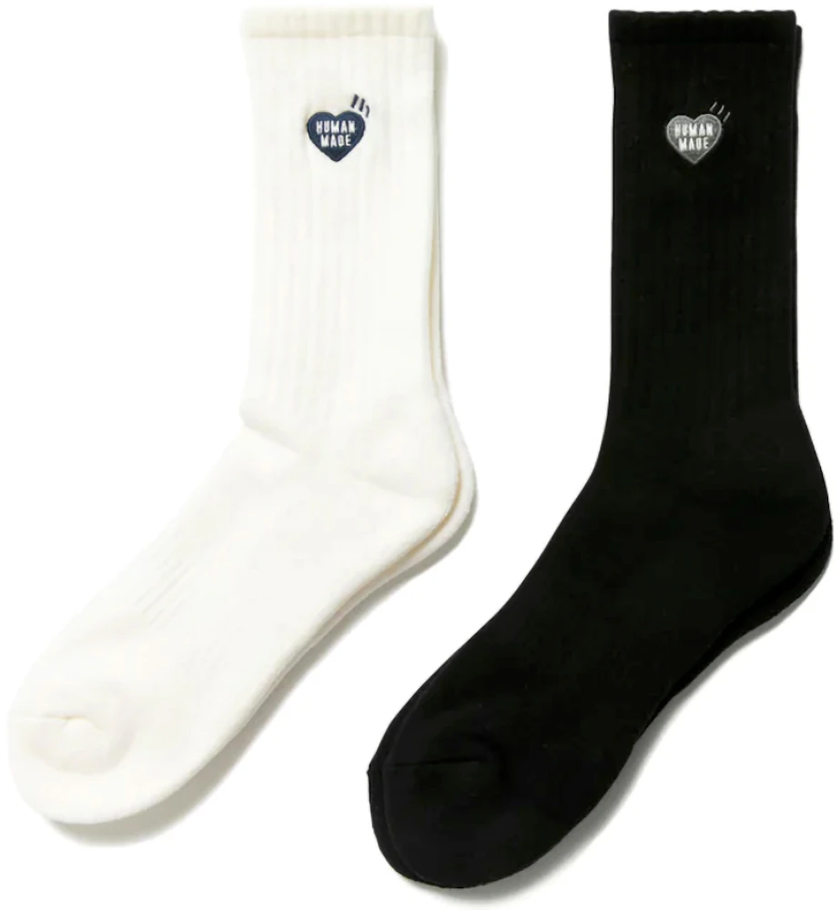 Human Made Pile Socks (Set of 2) Black White - FW22 - US