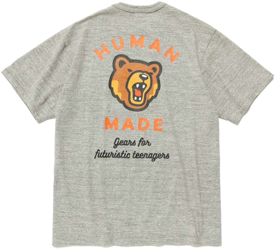 Human Made Pocket Bear #1 T-Shirt Grey Men's - SS23 - US