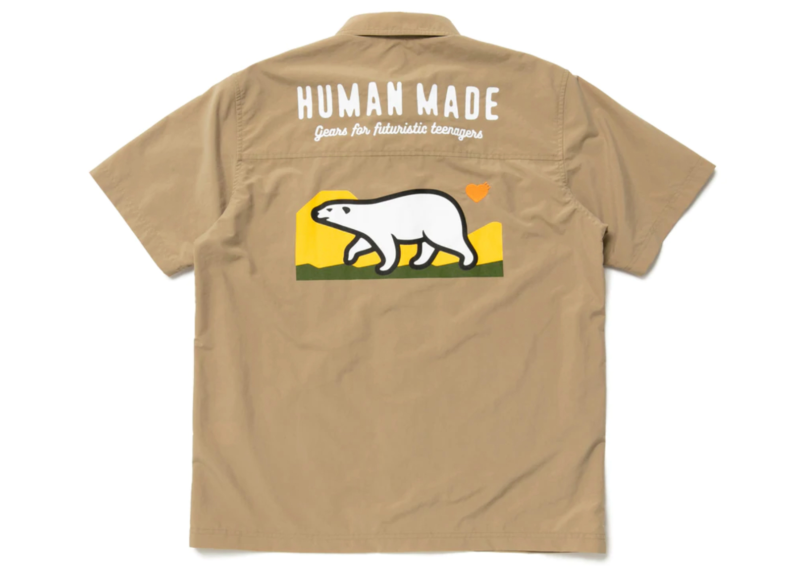 Human Made Polar Bear Camp Shirt Beige - SS22 - US