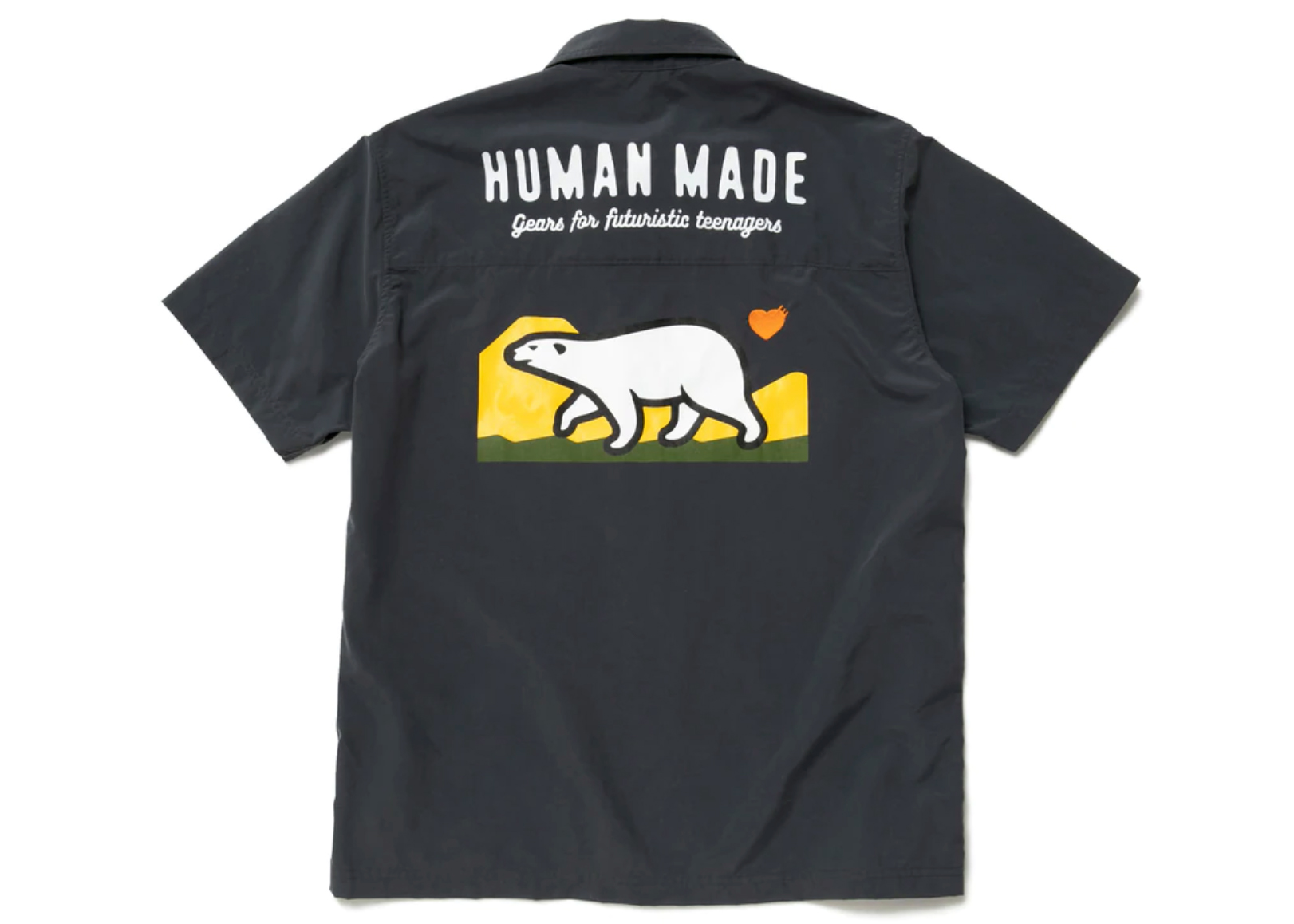 Human Made Polar Bear Camp Shirt Charcoal Men's - SS22 - US
