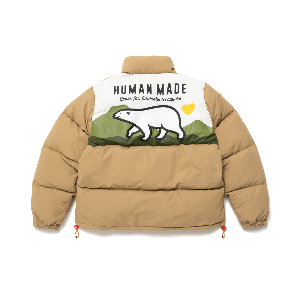 Human Made Polar Bear Down Jacket Beige - FW22 - US