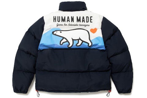 Human Made Polar Bear Down Jacket Navy Men's FW22 US