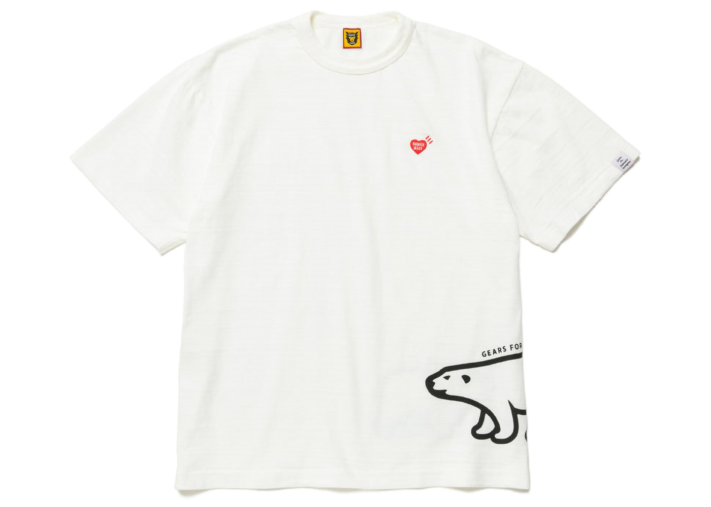 Human Made Polar Bear Graphic #08 T-Shirt White 男装- FW22 - CN