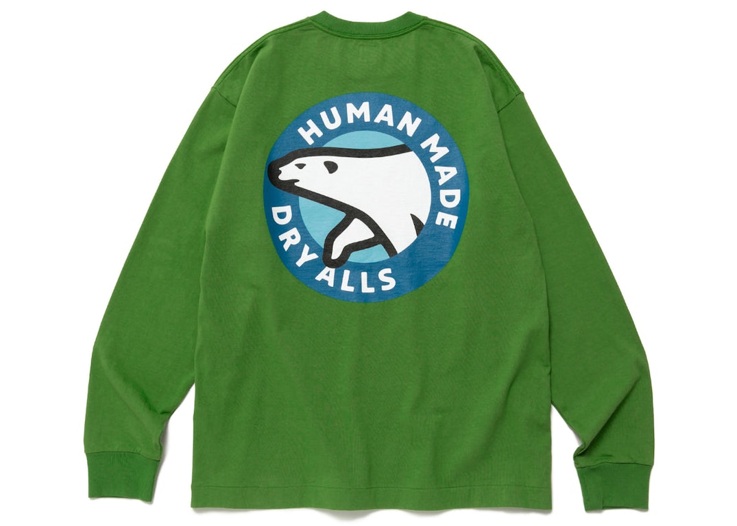 Pre-owned Human Made Polar Bear Graphic L/s Tee Green