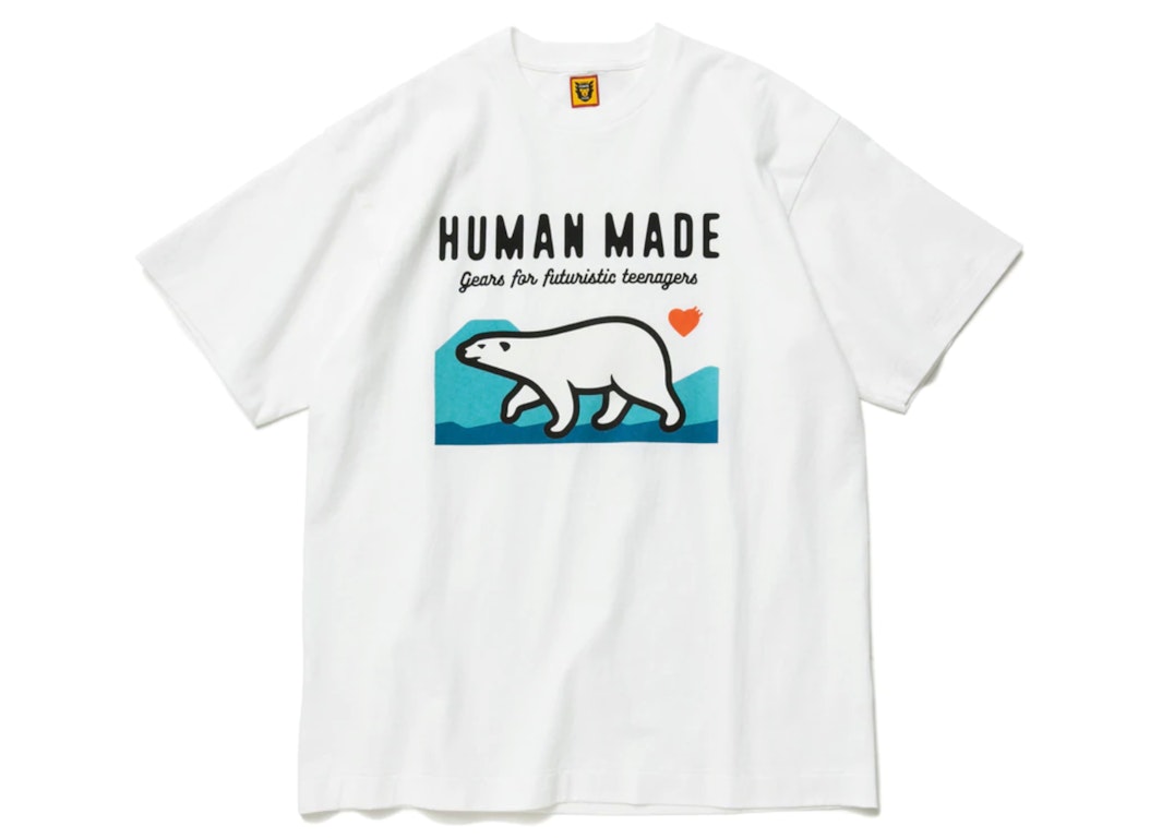 Pre-owned Human Made Polar Bear Graphic T-shirt White