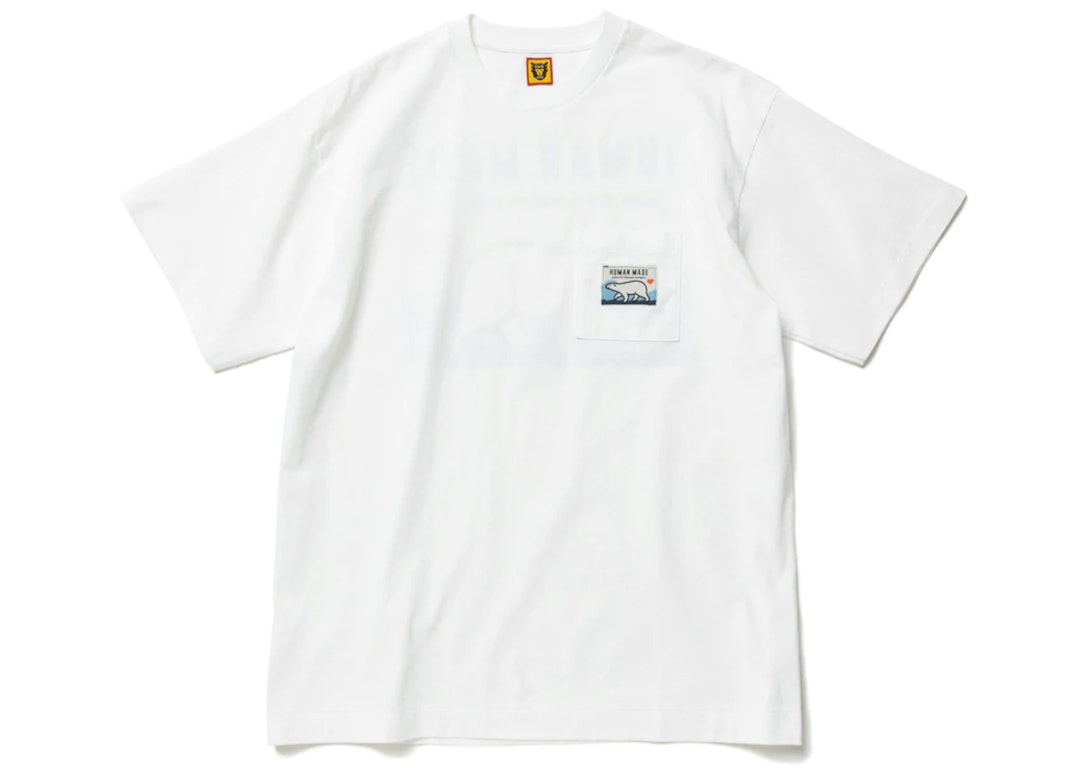 Pre-owned Human Made Polar Bear Pocket T-shirt White
