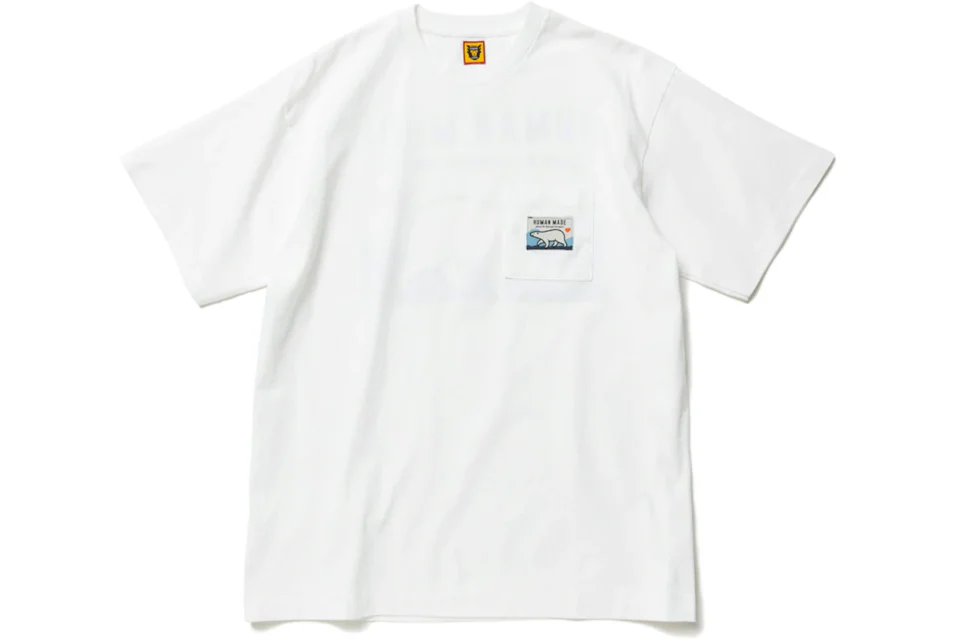 Human Made Polar Bear Pocket T-Shirt White - SS22 Men's - US