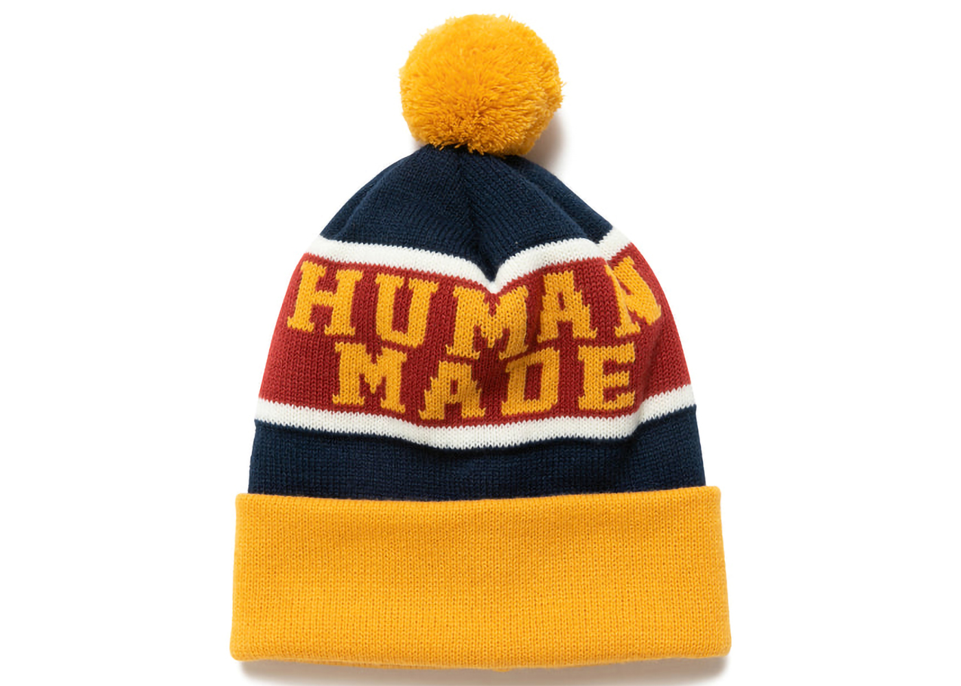 Human Made Cable Pop Beanie White - FW22 - US