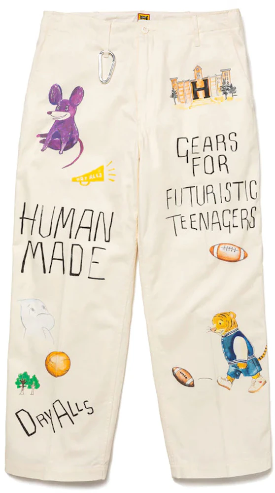 Human Made Printed Chino Pants White Men's - FW23 - GB