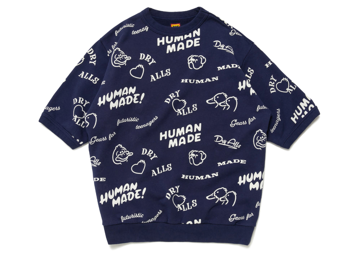 HUMAN MADE Printed S/S Sweatshirt Navy-