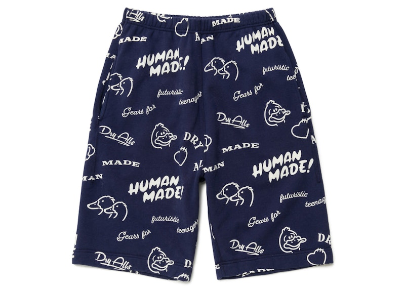 Human Made Printed Sweat Shorts Navy Men's - SS23 - US