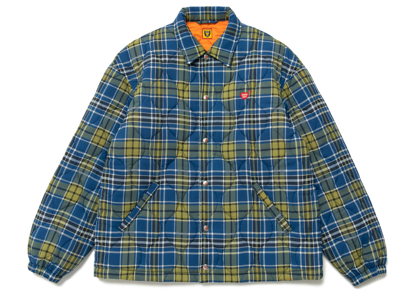 Human Made Quilted Check Coach Jacket Blue Men's - SS23 - US