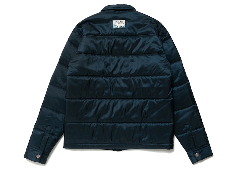 Human Made Quilted Shirt Jacket Navy Men's - FW22 - GB