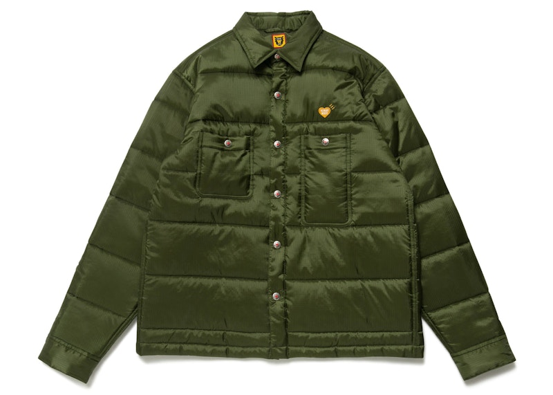 Human Made Quilted Shirt Jacket Olive Drab - FW22 Men's - US