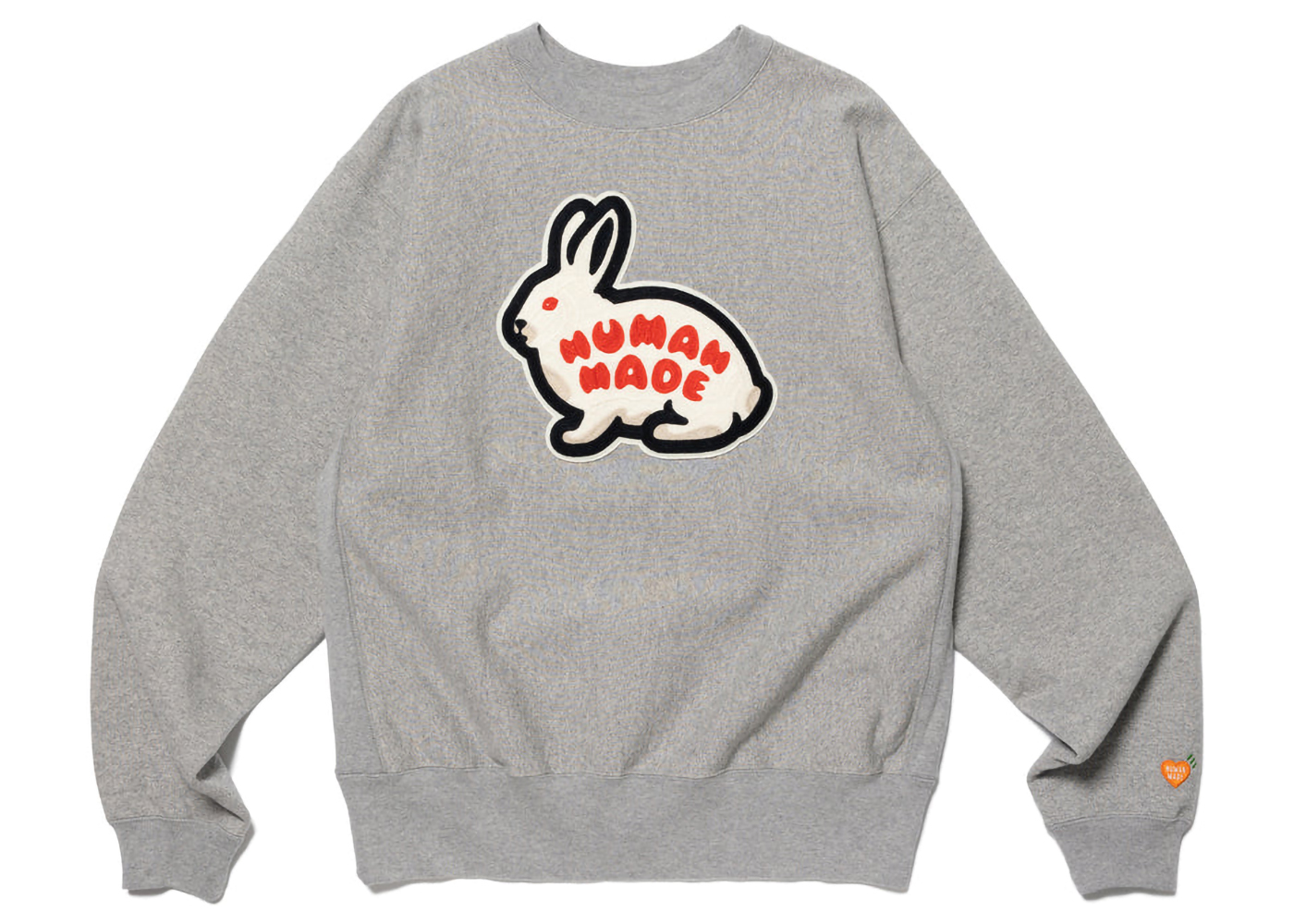 Human Made Rabbit Heavy Weight Crewneck Sweatshirt Grey Men's