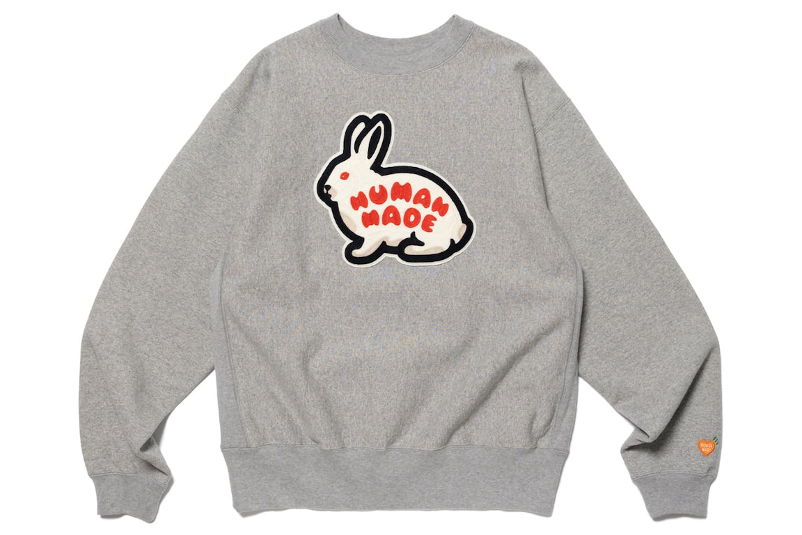 Pre-owned Human Made Rabbit Heavy Weight Crewneck Sweatshirt Grey