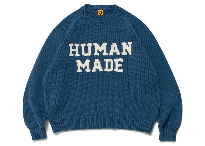 Human Made Rabbit Raglan Knit Sweater Blue メンズ - FW22 - JP