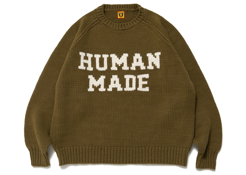 Human Made Rabbit Raglan Knit Sweater Green