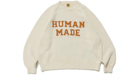 Human Made Rabbit Raglan Knit Sweater White