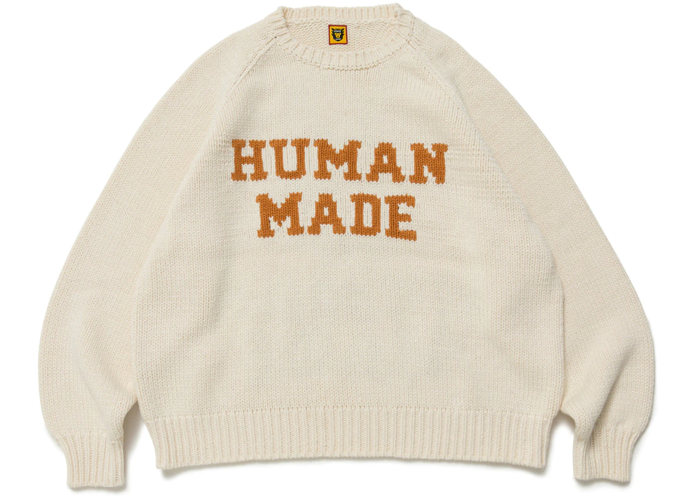 Human Made Rabbit Raglan Knit Sweater White Men's - FW22 - US