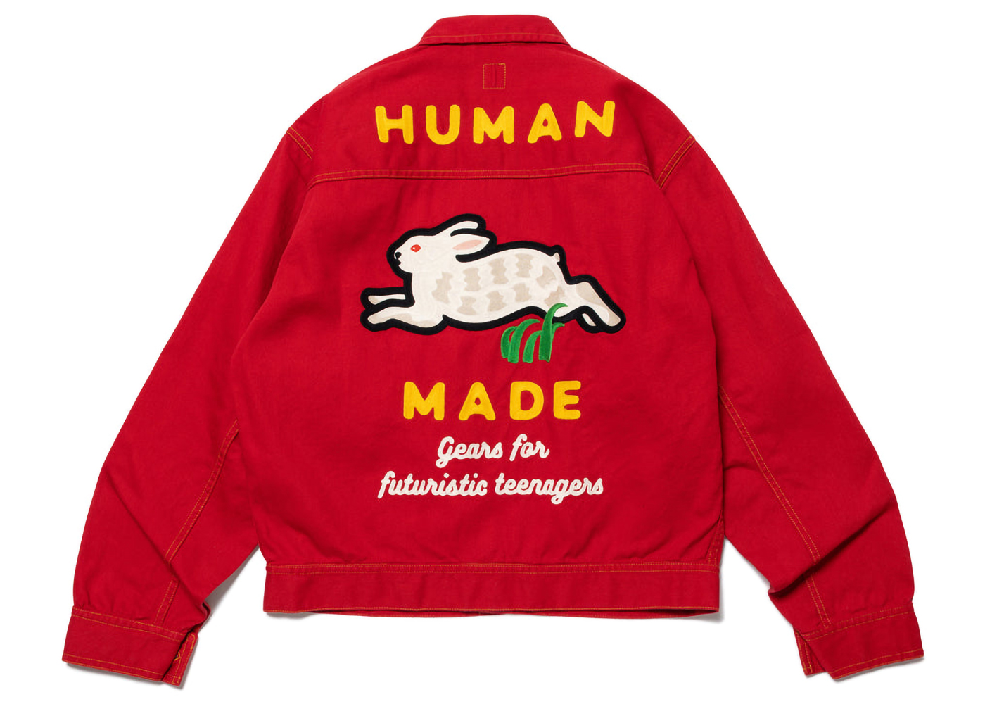 Human Made Rabbit Work Jacket Red Men's - SS23 - US