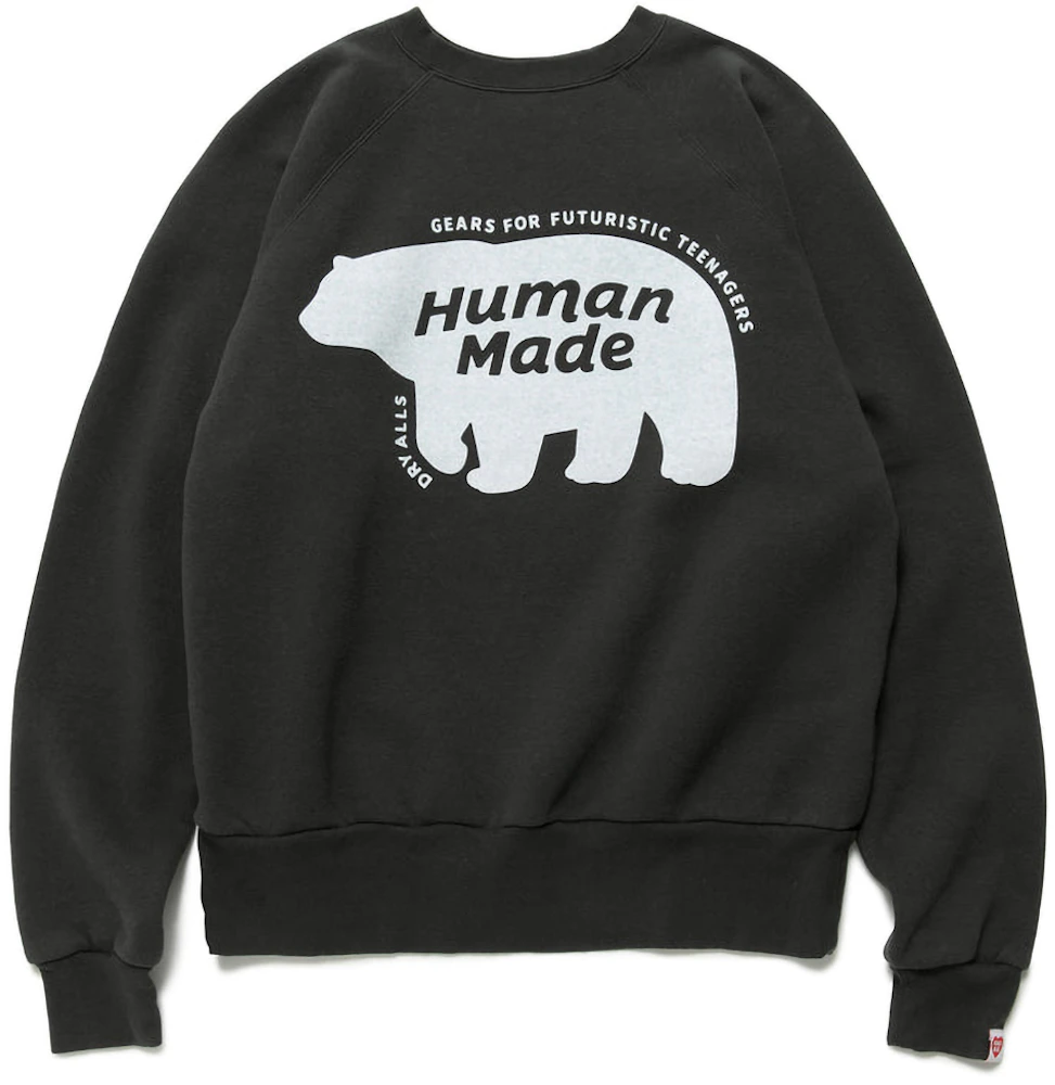 Human Made Raglan Crew Neck Sweatshirt Black Men's - FW22 - GB