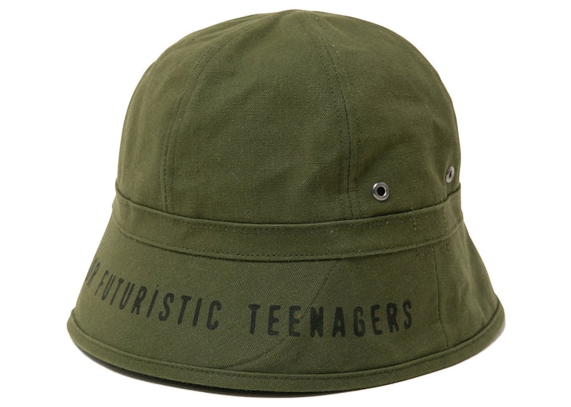 Human Made Round Bucket Hat Olive Drab Men's - SS23 - US