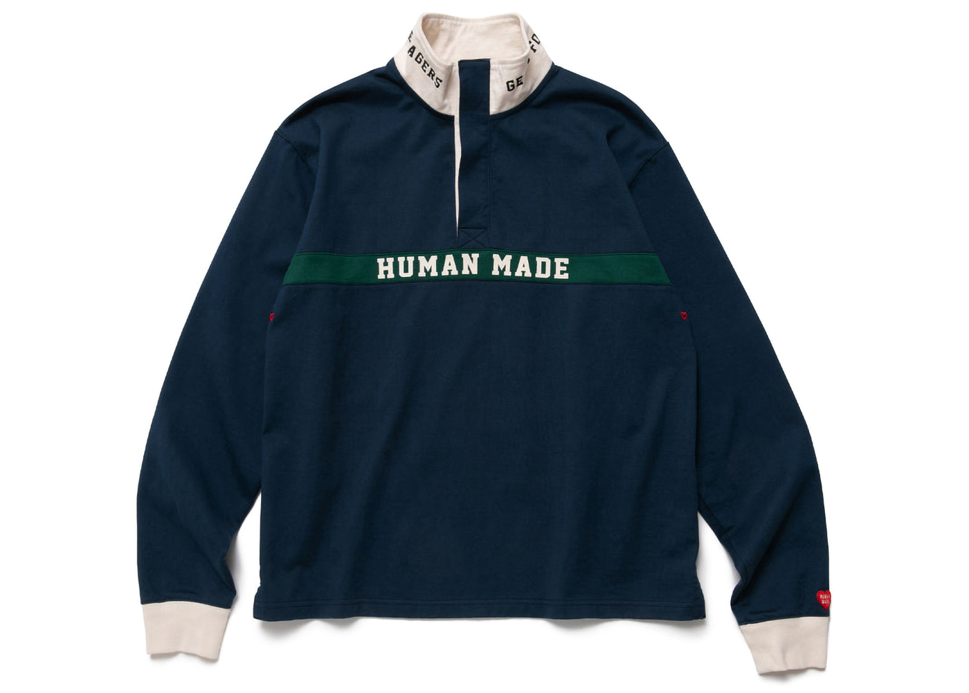 Human Made Rugby Shirt Navy Men's - FW22 - US