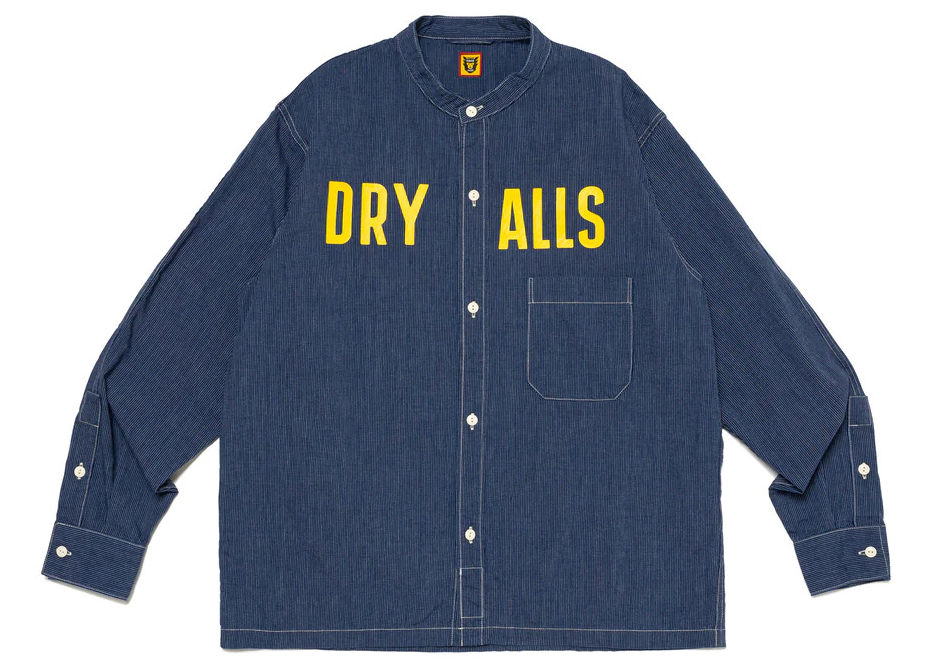 Human Made Stand Collar Chambray #1 L/S T-shirt Navy メンズ - FW23 ...