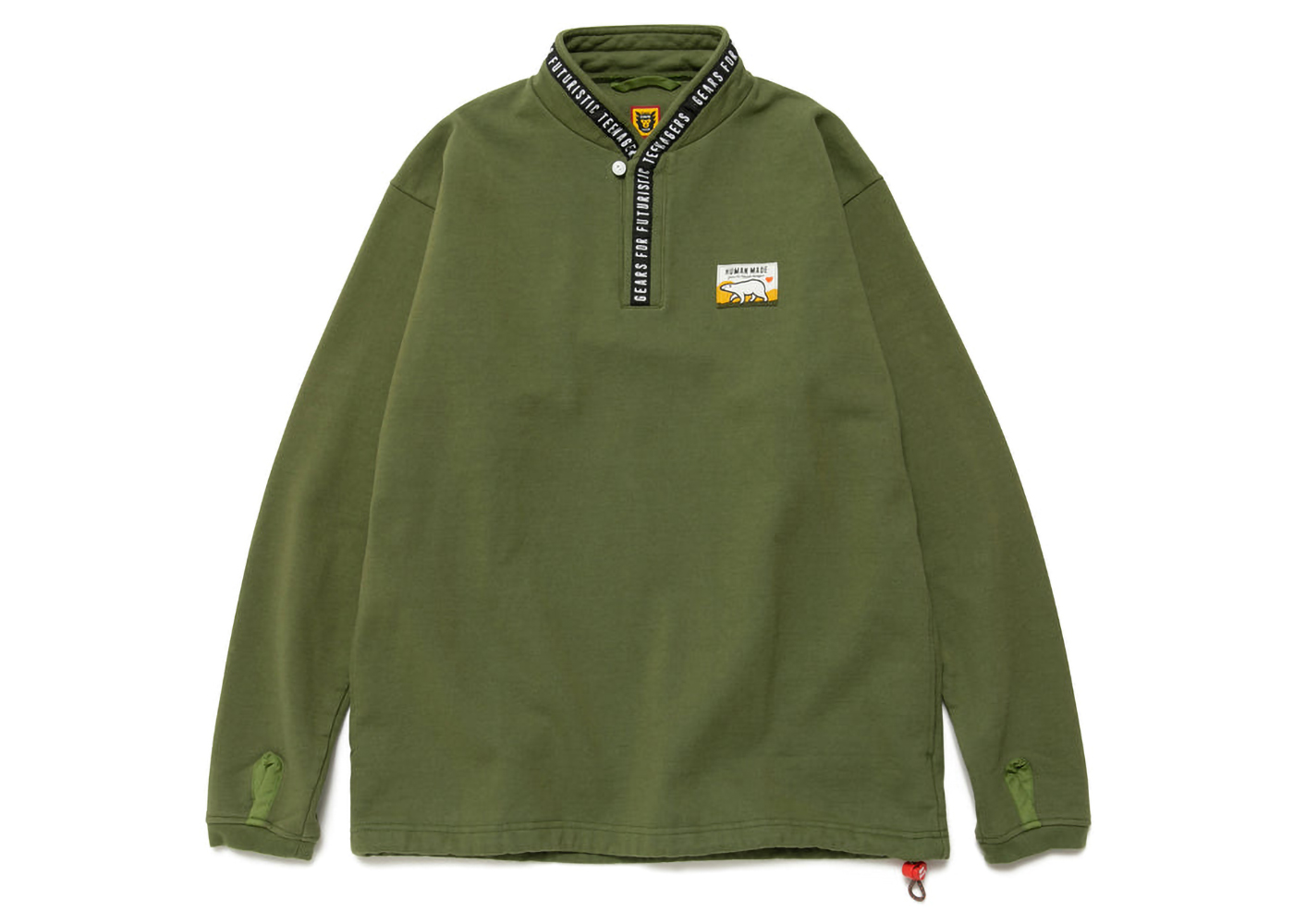Human Made Stand Collar Sweatshirt Green Men's - SS23 - US