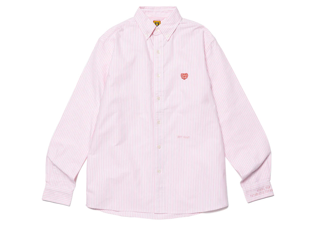 Human Made Stripe B.D L/S Shirt Pink メンズ - FW23 - JP