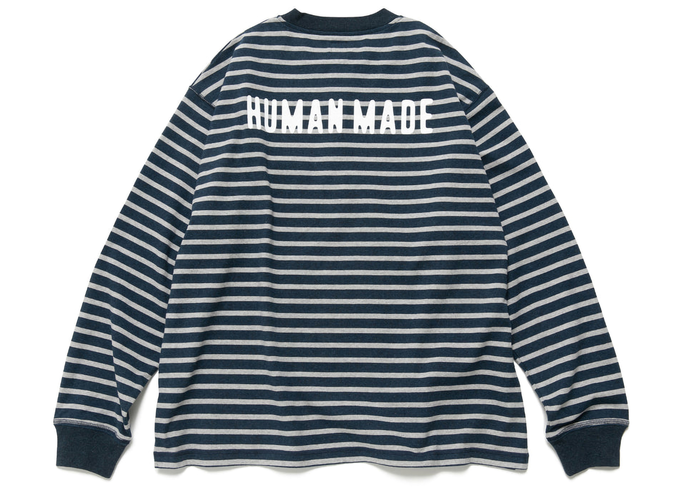 Human Made Striped Henley Neck L/S T-Shirt Navy メンズ - FW22 - JP